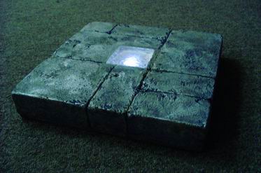 Solar "Antique Brick" Stepping Stone Garden Light